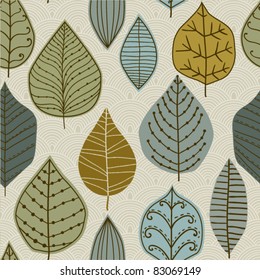 A seamless pattern with leaf,autumn leaf background