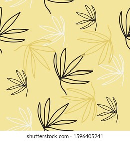 Seamless pattern with leaflets on a delicate background .Vector illustration.