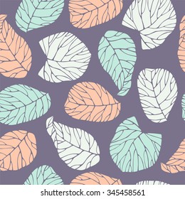 Seamless pattern with leafs.