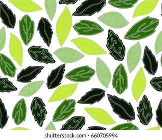 Seamless pattern with leafs