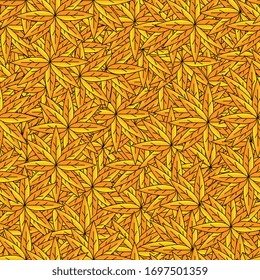 seamless pattern with leafs autumn for cover background