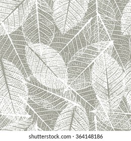 Seamless pattern with leafs prints.