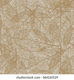 Seamless pattern with leafs prints.