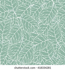 Seamless pattern with leafs prints.