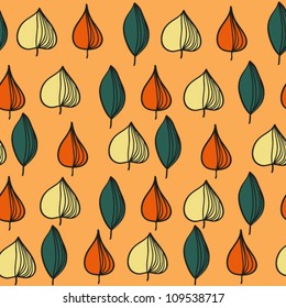 seamless pattern with leaf.vector illustration