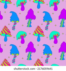 Patrón sin foco con setas trippy psicodélicas con goteras
sobre el fondo rosado.Crazy caricatura dibujado a mano ilustraciones coloridas.