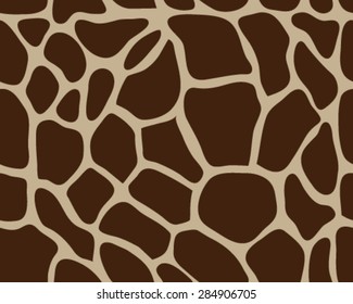Seamless pattern of leather of giraffe, vector illustration