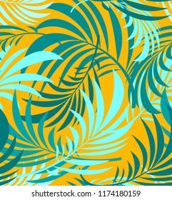 Seamless pattern with leaves