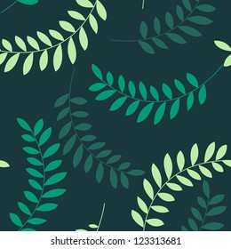 Seamless pattern with leaves