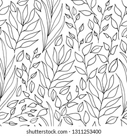 seamless pattern with leaves