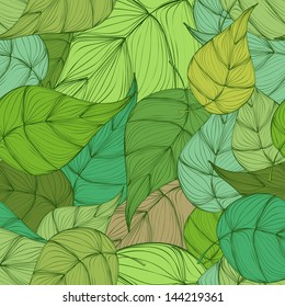 seamless pattern with leaves