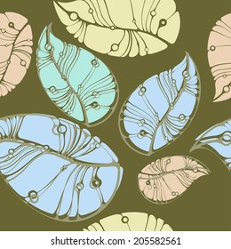 seamless pattern with leaves