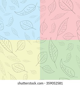 Seamless pattern leaves