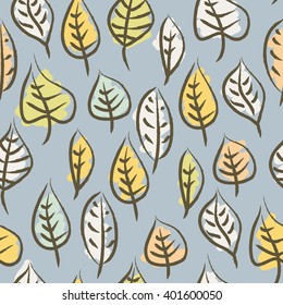 seamless pattern with leaves