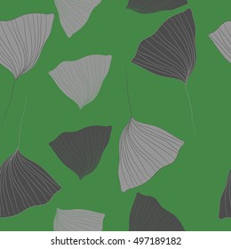  Seamless pattern of  leaves.