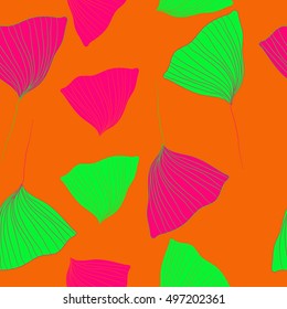 Seamless pattern of  leaves.