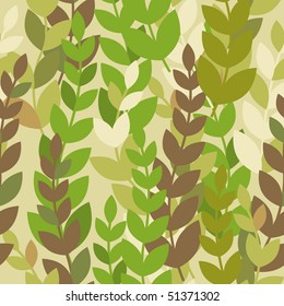 Seamless pattern with leaves
