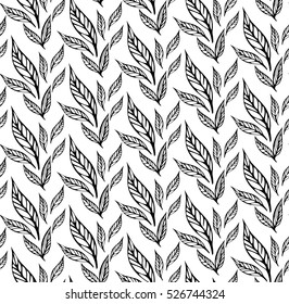 Seamless  pattern with  leaves 