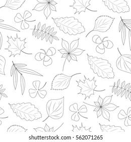 Seamless pattern of leaves