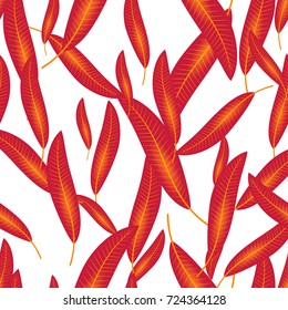 seamless pattern of leaves