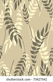 Seamless pattern with leaves