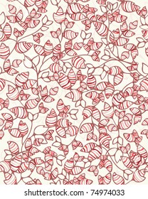 Seamless  pattern of leaves.