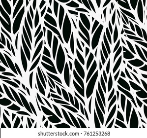 
Seamless pattern with leaves 