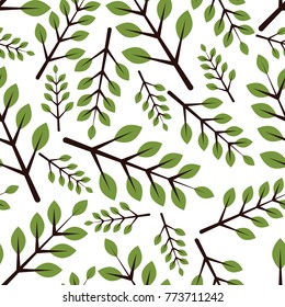 seamless pattern with leaves