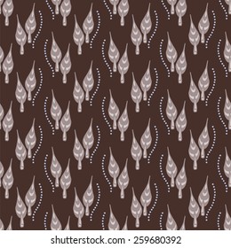  seamless pattern with leaves and abstract drobs dew of water