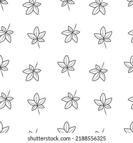 Nahtlose Muster, abstrakte Blätter, natürlicher Hintergrund, Vektorblume, Doodle-Skizze