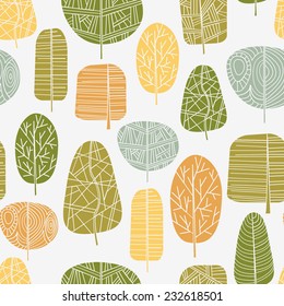A seamless pattern with leaves. Autumn background.