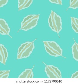 Seamless pattern with leaves, autumn colorful tree background