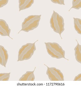 Seamless pattern with leaves, autumn colorful tree background