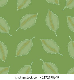 Seamless pattern with leaves, autumn colorful tree background