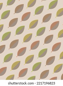 
seamless pattern leaves autumn natural color used for background wallpaper, home decor, packaging, wrapping, fabric, Fashion.