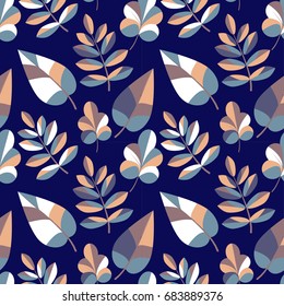 Seamless pattern with leaves. Autumn wallpaper.