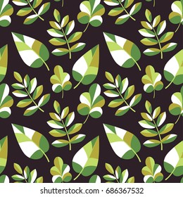 Seamless pattern with leaves. Autumn wallpaper.