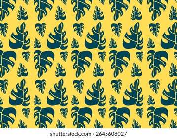 seamless pattern with leaves background