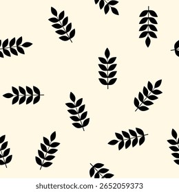 Seamless pattern with leaves background for fabric, wallpaper, wrapping paper design.