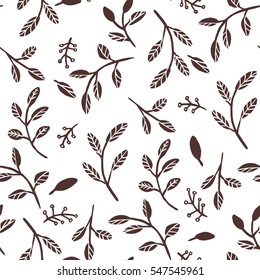 Seamless pattern with leaves. Background for poster or cover. Figure for textiles.