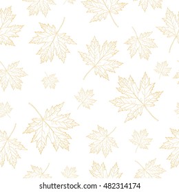 Seamless  pattern with leaves. Background for your design wallpapers, pattern fills, web page, surface textures