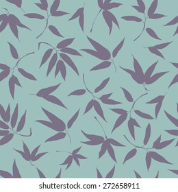 Seamless pattern with leaves bamboo.