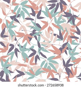 Seamless pattern with leaves bamboo.