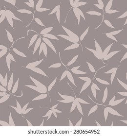 Seamless pattern with leaves bamboo.