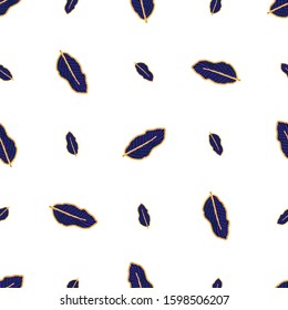 Seamless pattern with leaves and beads.  Textile pattern, print pattern. 3D vector illustration for fabric design, beadworks, print for textile, scarf, underwear, packaging, scrapbooking, etc.