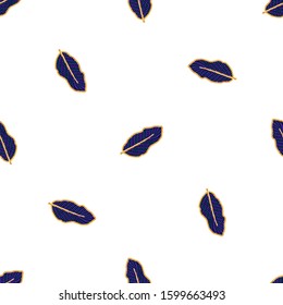 Seamless pattern with leaves and beads.  Textile pattern, print pattern. 3D vector illustration for fabric design, beadworks, print for textile, scarf, underwear, packaging, scrapbooking, etc.