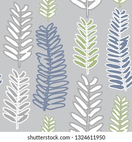 Seamless pattern with leaves. Beautiful tropical pattern with exotic foliage.  colorful and bright -vector