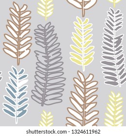 Seamless pattern with leaves. Beautiful tropical pattern with exotic foliage.  colorful and bright -vector
