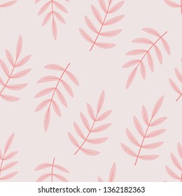 Seamless pattern with leaves. Bed linen, wallpaper, paper, fabric.