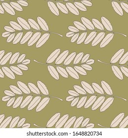 Patrón transparente con hojas. Papel tapiz de la hoja cosmética. Rama textil. Diseño para tela, impresión textil, papel envolvente. Ilustración del vector